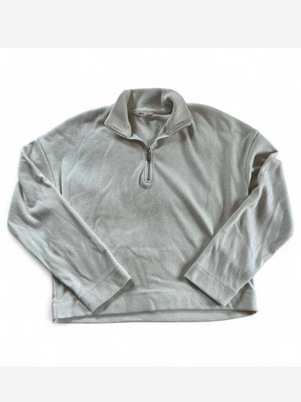 Maxwell cream quarter zip sweatshirt size S